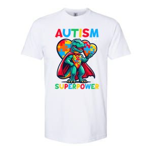 Autism Embrace Differences Dinosaur Trex Cute Puzzle Gift Softstyle CVC T-Shirt