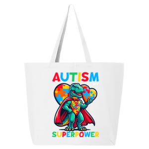 Autism Embrace Differences Dinosaur Trex Cute Puzzle Gift 25L Jumbo Tote