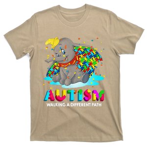 Autism Elephant Dumbo Walking A Different Path Autism T-Shirt