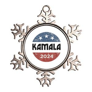 America Election Democrats Vote Harris 2024 President Metallic Star Ornament