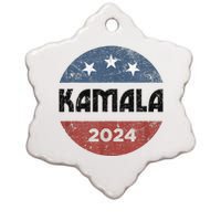 America Election Democrats Vote Harris 2024 President Ceramic Star Ornament