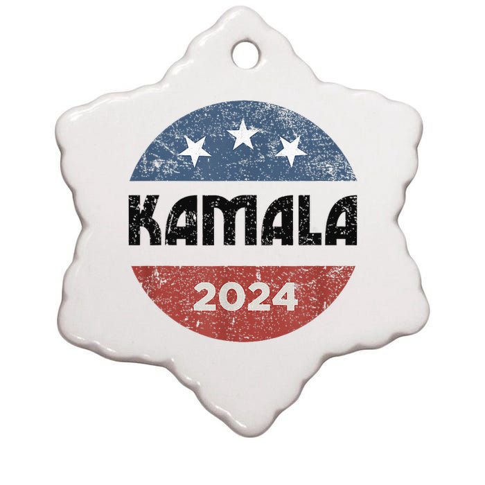 America Election Democrats Vote Harris 2024 President Ceramic Star Ornament