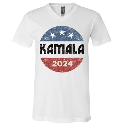 America Election Democrats Vote Harris 2024 President V-Neck T-Shirt