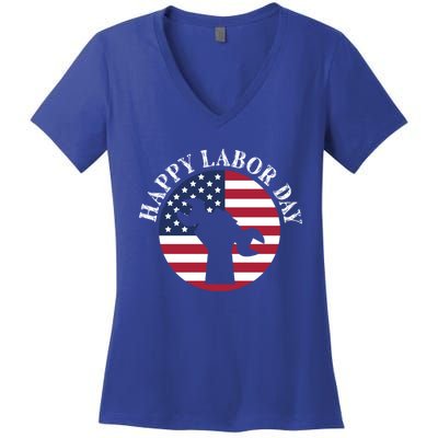 American Employer Employee Workers Labor Day Movet Great Gift Women's V-Neck T-Shirt