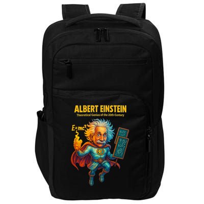 Albert Einstein E-MC2 Cartoon Superhero Comic Style Impact Tech Backpack