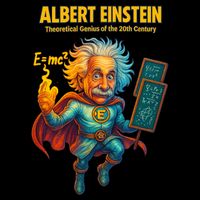 Albert Einstein E-MC2 Cartoon Superhero Comic Style Impact Tech Backpack