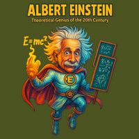Albert Einstein E-MC2 Cartoon Superhero Comic Style Sustainable Bucket Hat