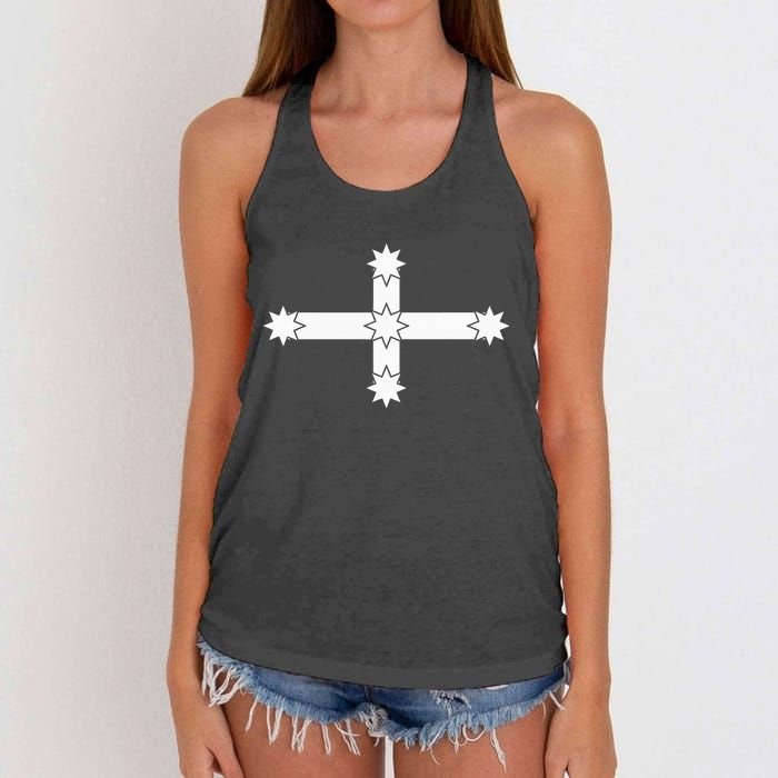 AUSTRALIAN EUREKA FLAG BATTLE OF THE EUREKA STOCKADE Women's Knotted Racerback Tank