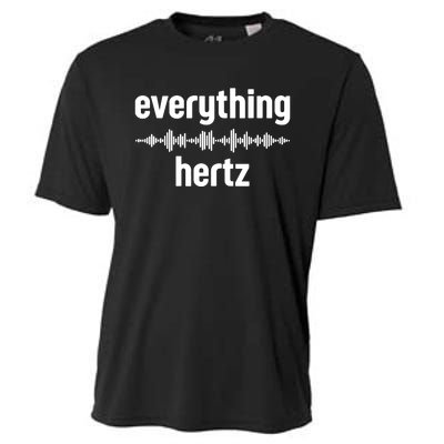 Audio Engineer Funny Sound Guy Studio Music Everything Hertz Cooling Performance Crew T-Shirt