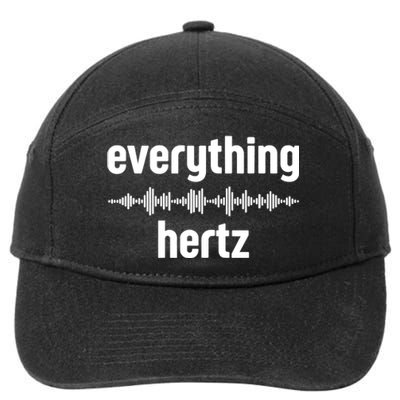 Audio Engineer Funny Sound Guy Studio Music Everything Hertz 7-Panel Snapback Hat