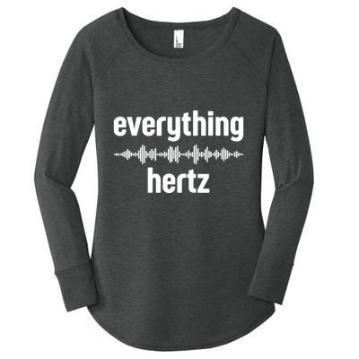Audio Engineer Funny Sound Guy Studio Music Everything Hertz Women's Perfect Tri Tunic Long Sleeve Shirt