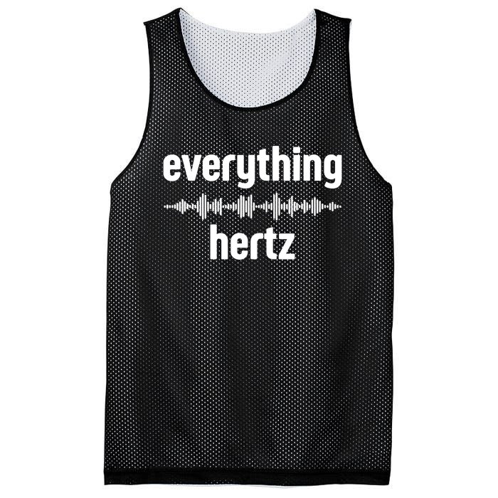 Audio Engineer Funny Sound Guy Studio Music Everything Hertz Mesh Reversible Basketball Jersey Tank