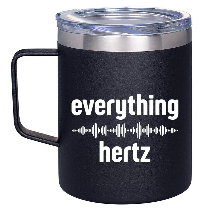 Audio Engineer Funny Sound Guy Studio Music Everything Hertz 12oz Stainless Steel Coffee Mug