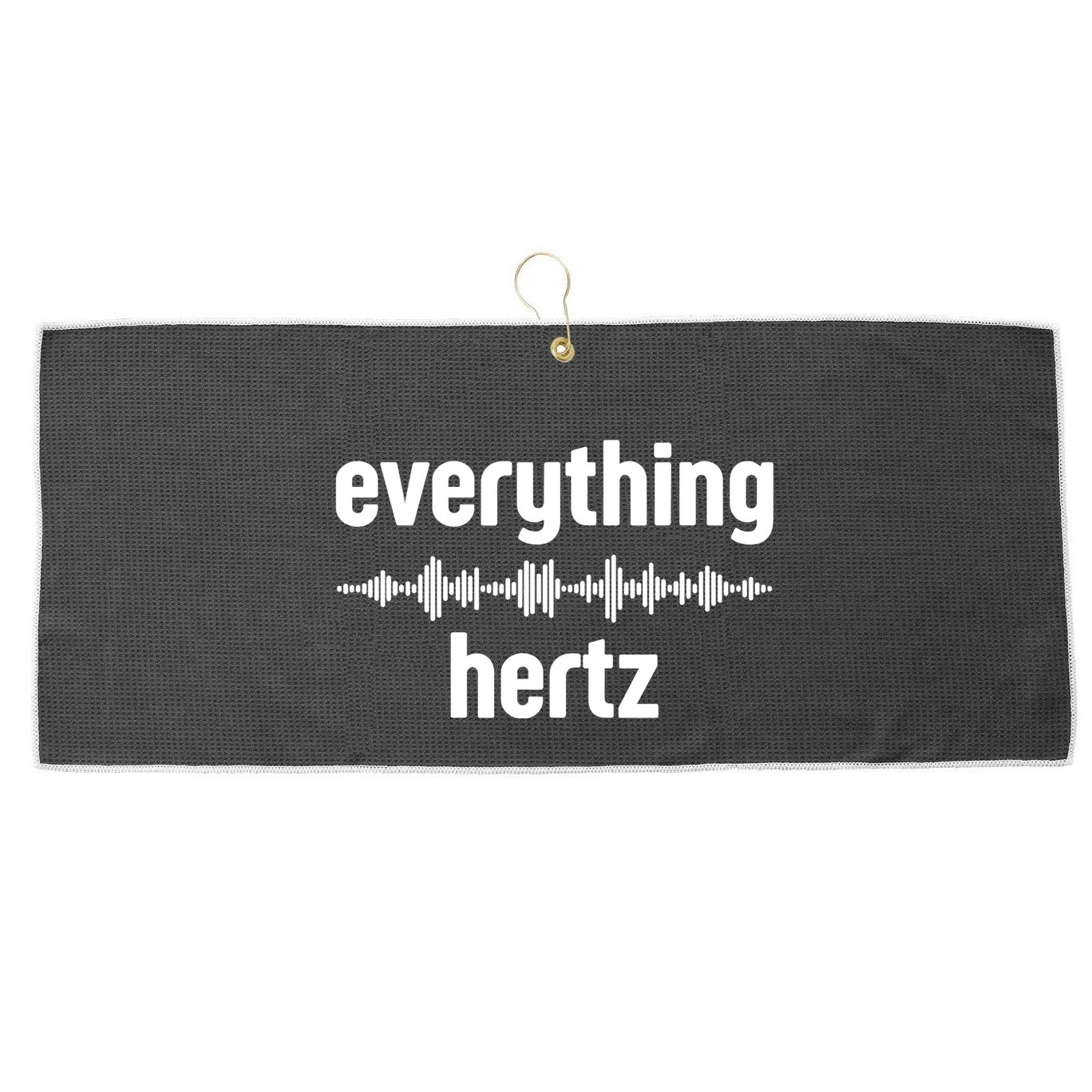Audio Engineer Funny Sound Guy Studio Music Everything Hertz Large Microfiber Waffle Golf Towel