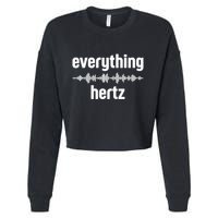 Audio Engineer Funny Sound Guy Studio Music Everything Hertz Cropped Pullover Crew