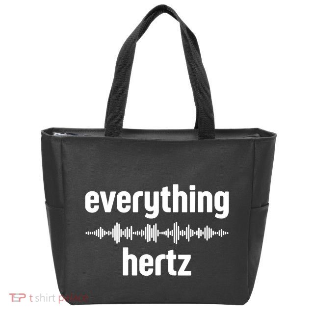 Audio Engineer Funny Sound Guy Studio Music Everything Hertz Zip Tote Bag
