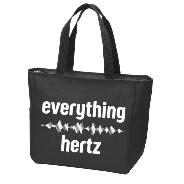 Audio Engineer Funny Sound Guy Studio Music Everything Hertz Zip Tote Bag