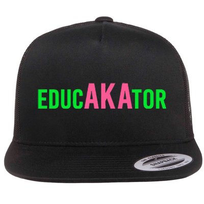 Aka Educator Funny Educators & Teacher Crew School Squad Flat Bill Trucker Hat