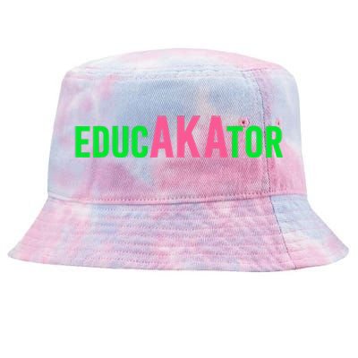 Aka Educator Funny Educators & Teacher Crew School Squad Tie-Dyed Bucket Hat