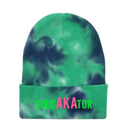 Aka Educator Funny Educators & Teacher Crew School Squad Tie Dye 12in Knit Beanie