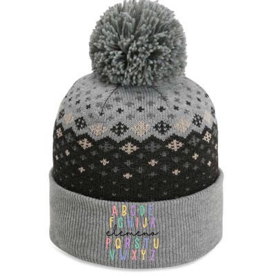 ABC ELEMENO Funny Alphabet The Baniff Cuffed Pom Beanie