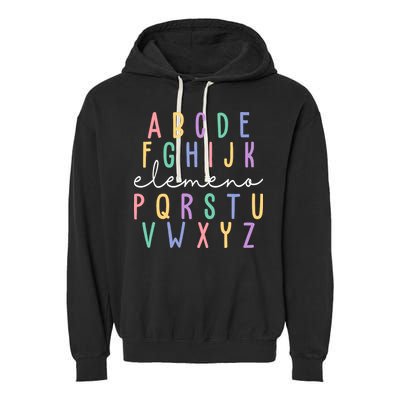 ABC ELEMENO Funny Alphabet Garment-Dyed Fleece Hoodie