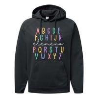 ABC ELEMENO Funny Alphabet Performance Fleece Hoodie