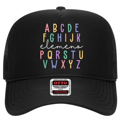 ABC ELEMENO Funny Alphabet High Crown Mesh Back Trucker Hat