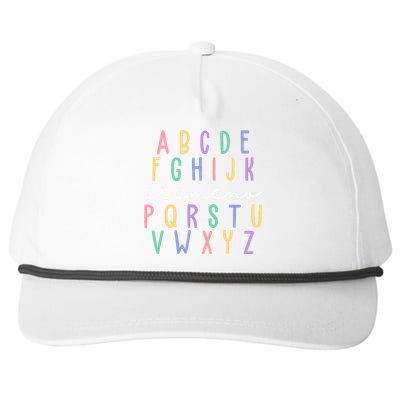 ABC ELEMENO Funny Alphabet Snapback Five-Panel Rope Hat