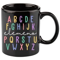 ABC ELEMENO Funny Alphabet 11oz C Handle Ceramic Mug