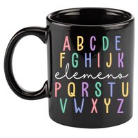 ABC ELEMENO Funny Alphabet 11oz C Handle Ceramic Mug