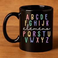 ABC ELEMENO Funny Alphabet 11oz C Handle Ceramic Mug