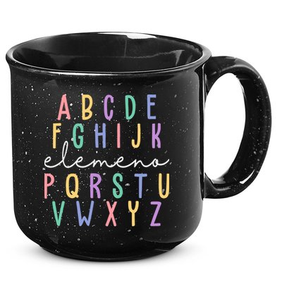 ABC ELEMENO Funny Alphabet 15oz Campfire Ceramic Mug