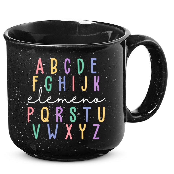 ABC ELEMENO Funny Alphabet 15oz Campfire Ceramic Mug