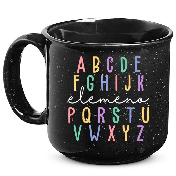 ABC ELEMENO Funny Alphabet 15oz Campfire Ceramic Mug