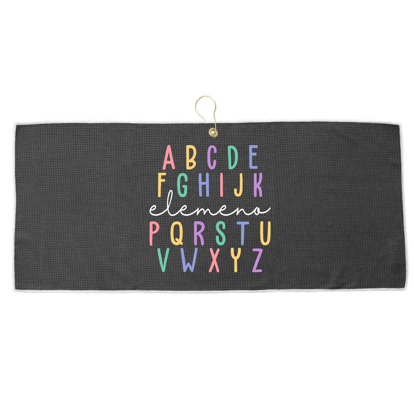 ABC ELEMENO Funny Alphabet Large Microfiber Waffle Golf Towel