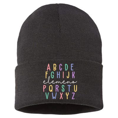 ABC ELEMENO Funny Alphabet Sustainable Knit Beanie