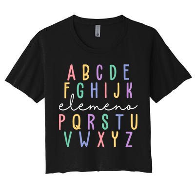 ABC ELEMENO Funny Alphabet Crop Top