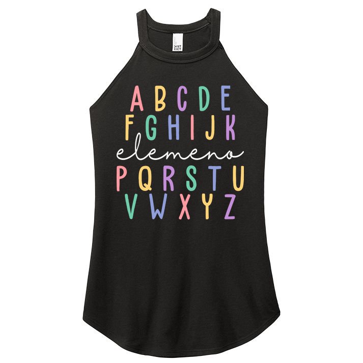 ABC ELEMENO Funny Alphabet Women's Perfect Tri Rocker Tank