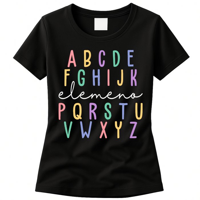 ABC ELEMENO Funny Alphabet Womens T-Shirt