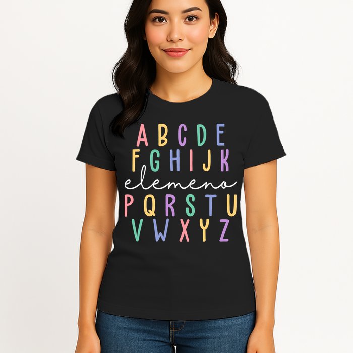 ABC ELEMENO Funny Alphabet Womens T-Shirt