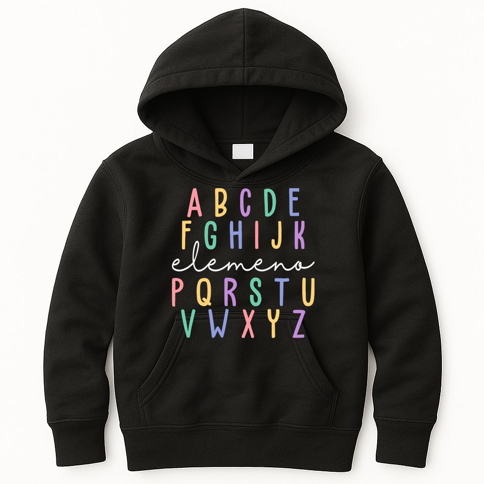ABC ELEMENO Funny Alphabet Kids Hoodie