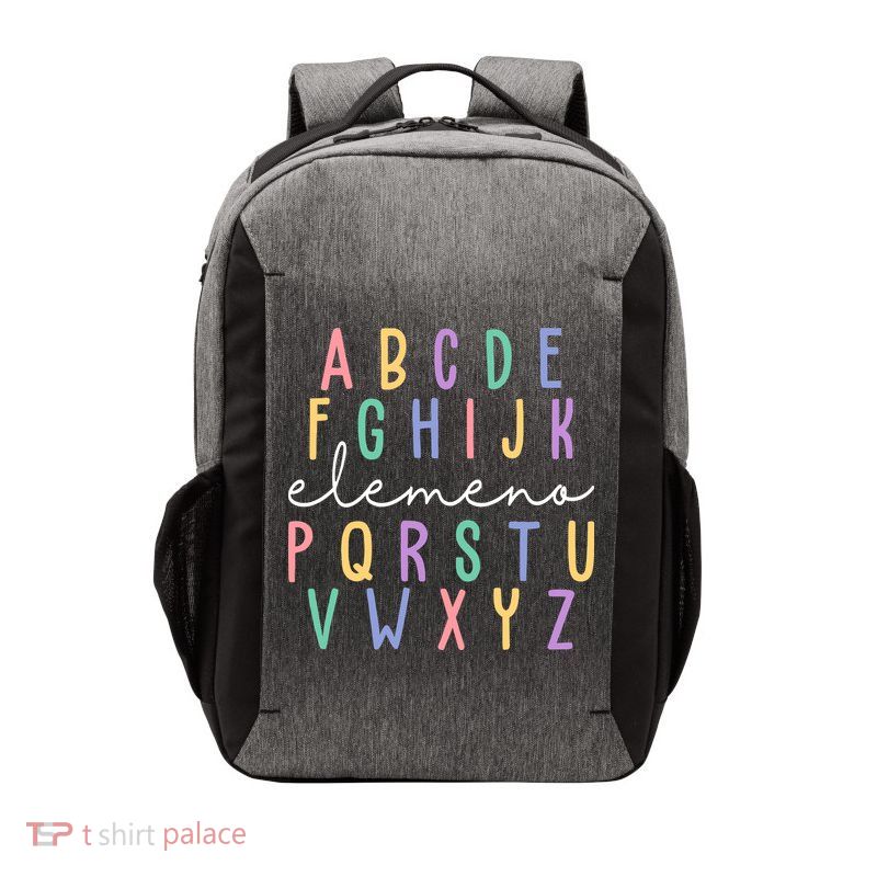 ABC ELEMENO Funny Alphabet Vector Backpack