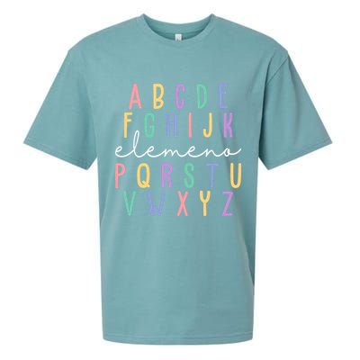 ABC ELEMENO Funny Alphabet Sueded Cloud Jersey T-Shirt