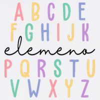 ABC ELEMENO Funny Alphabet Garment-Dyed Sweatshirt