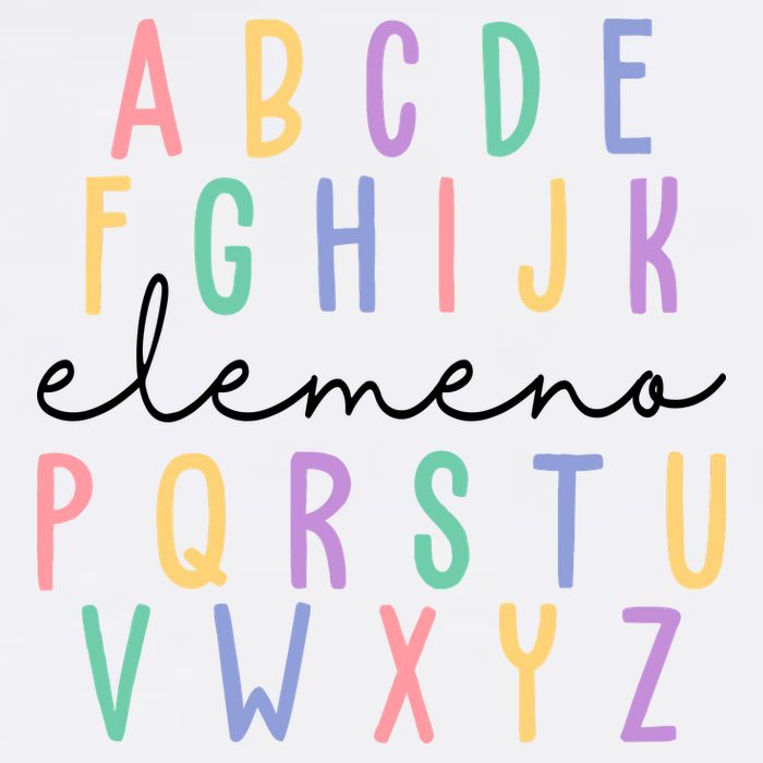 ABC ELEMENO Funny Alphabet Garment-Dyed Sweatshirt
