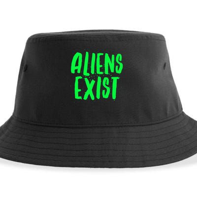 Aliens Exist Funny Alien Sustainable Bucket Hat