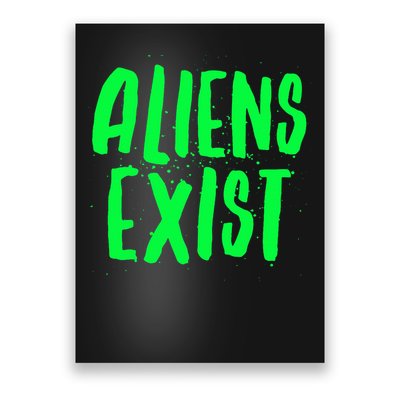 Aliens Exist Funny Alien Poster