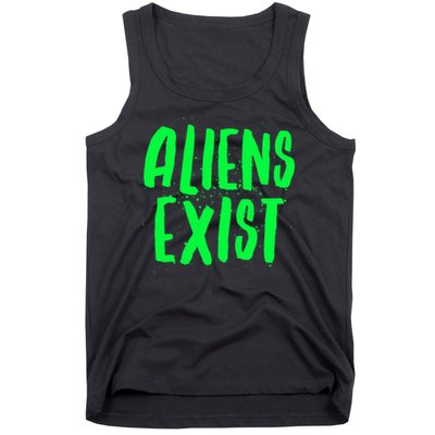 Aliens Exist Funny Alien Tank Top