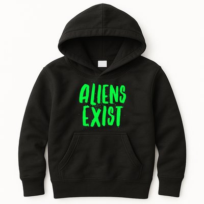 Aliens Exist Funny Alien Kids Hoodie
